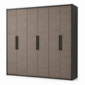 Armario de madera con 6 puertas, 200x60x220 cm