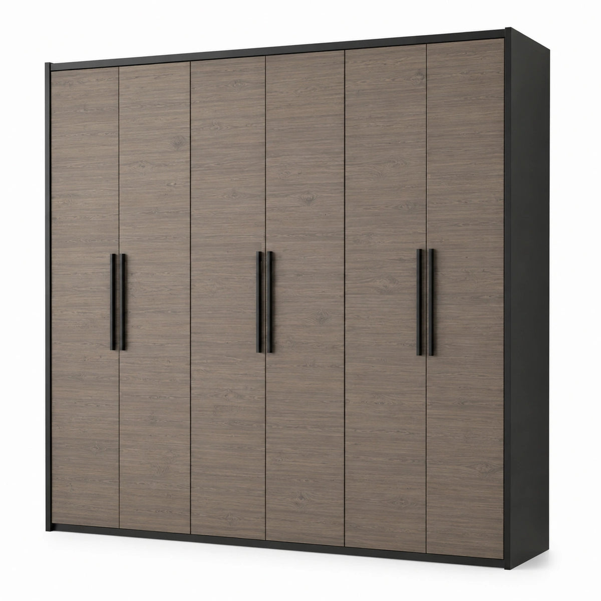 Armario de madera con 6 puertas, 200x60x220 cm