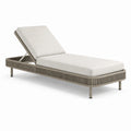 Tumbona de aluminio y poliéster beige 200x75x35 cm