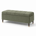 Baúl de almacenamiento de terciopelo verde 120cm